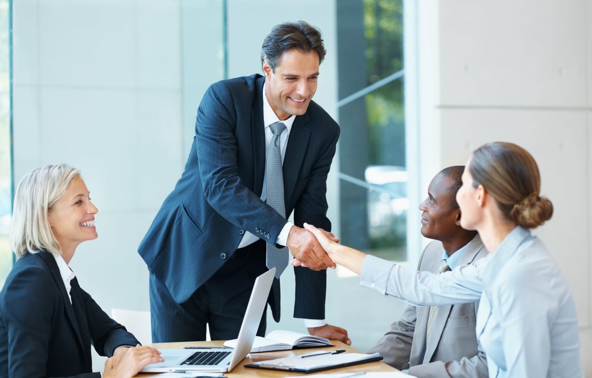 Business people shaking hands